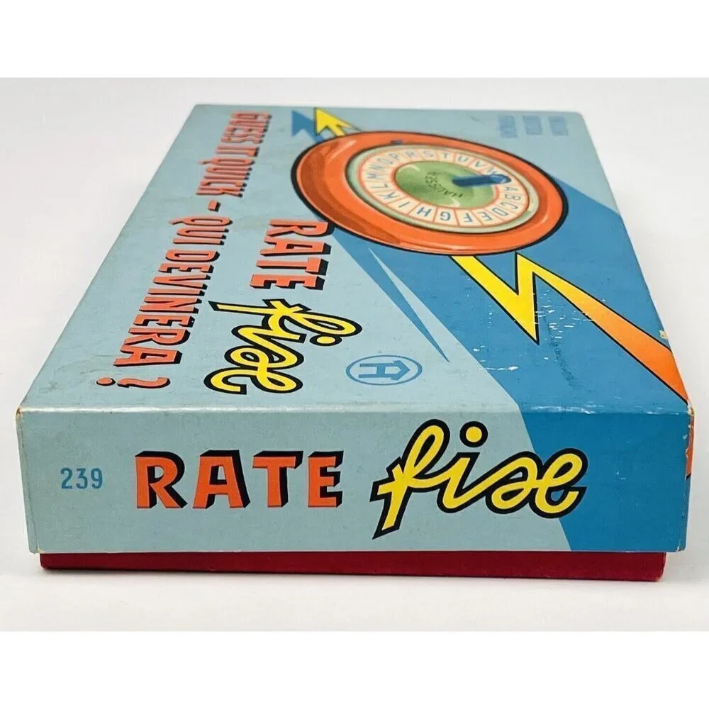 VTG 1950s Rate Fix GUESS IT QUICK Trivia Game English Dutch French COMPLETE EUC